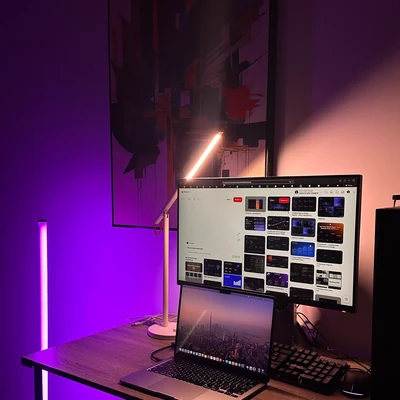 The studio at work